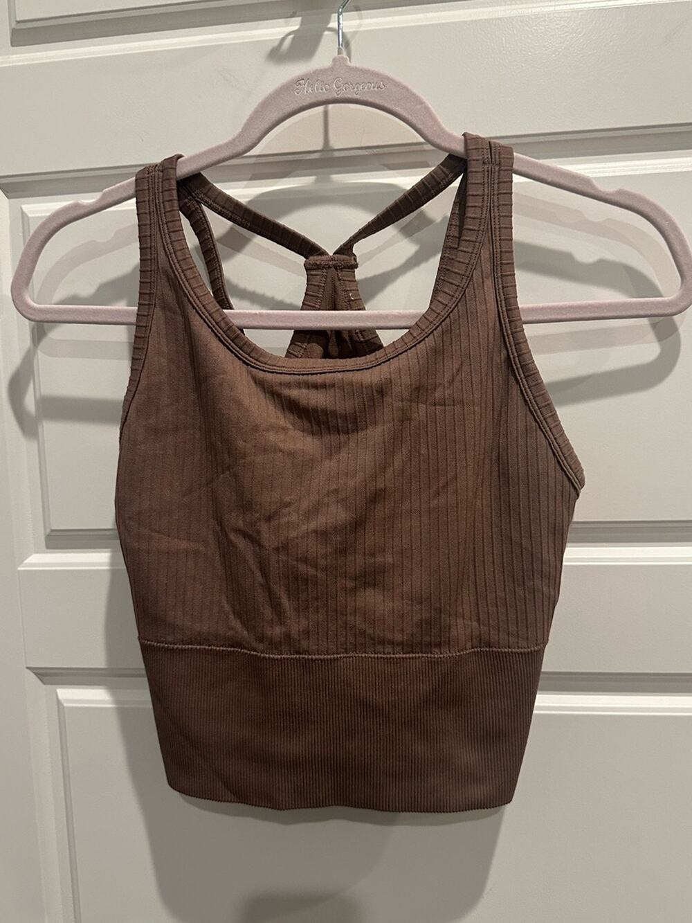 Freely Large Active Strappy Crop Bralette Tank Top Athletic Athleisure sporty